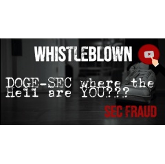 Watch 2 minutes of compelling video with J.K. the whistleblower, his insight is remarkable. Visit this link www.SECwhistleblown.com