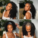 BGMgirl New Burmese Curly Half Wig: Long - lasting Defined Curls Meet Convenient, Natural Wear Go Half Wig