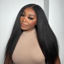 BGMgirl Kinky Straight V Part Wig - Natural Look Instantly