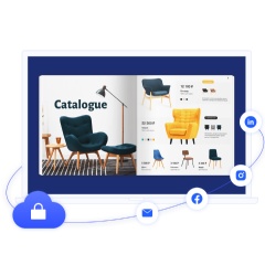 FlipHTML5 enables users to create interactive catalogs that can be shared on social media platforms.